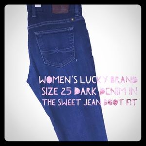 one pairs of lucky size 25 or 0 jeans